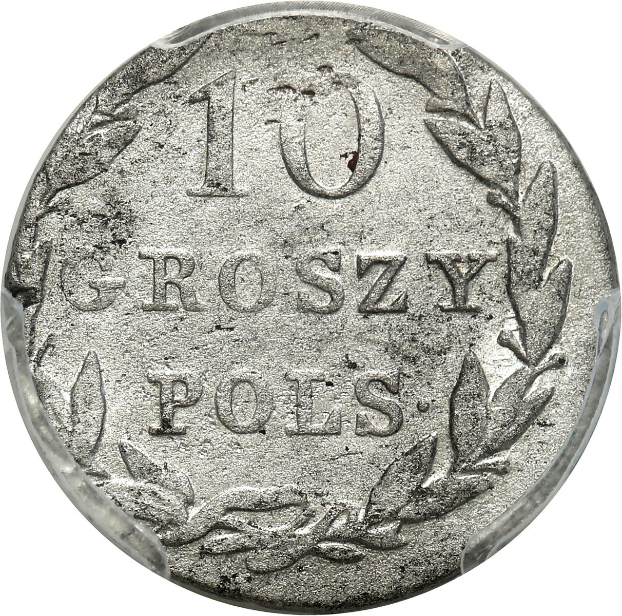 Polska XIX w./Rosja. Mikołaj I. 10 groszy 1830 KG, Warszawa PCGS AU - RZADSZY ROCZNIK